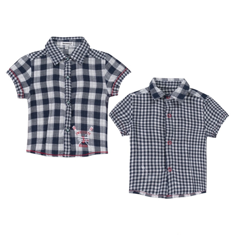 3Pommes "Cargo Club" Reversible Shirt  100% Cotton  Size 9-12 Months